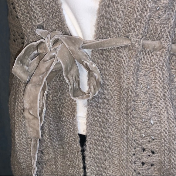 Loft Taupe/Grey-Brown Open Knit Sweater Sz S - Picture 6 of 11